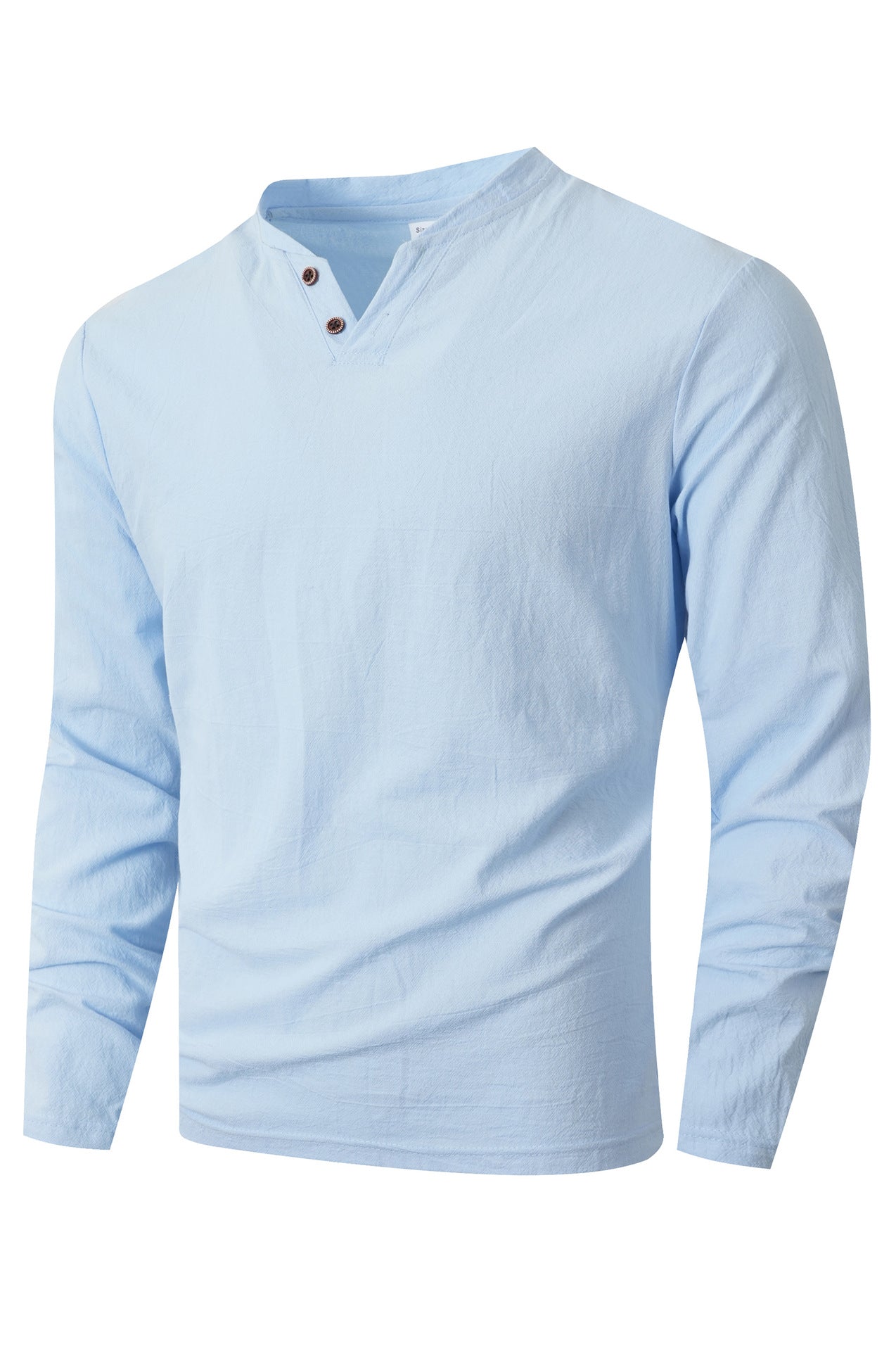 Herren Langarm Shirt mit modischem Henley-Ausschnitt Stilzeits