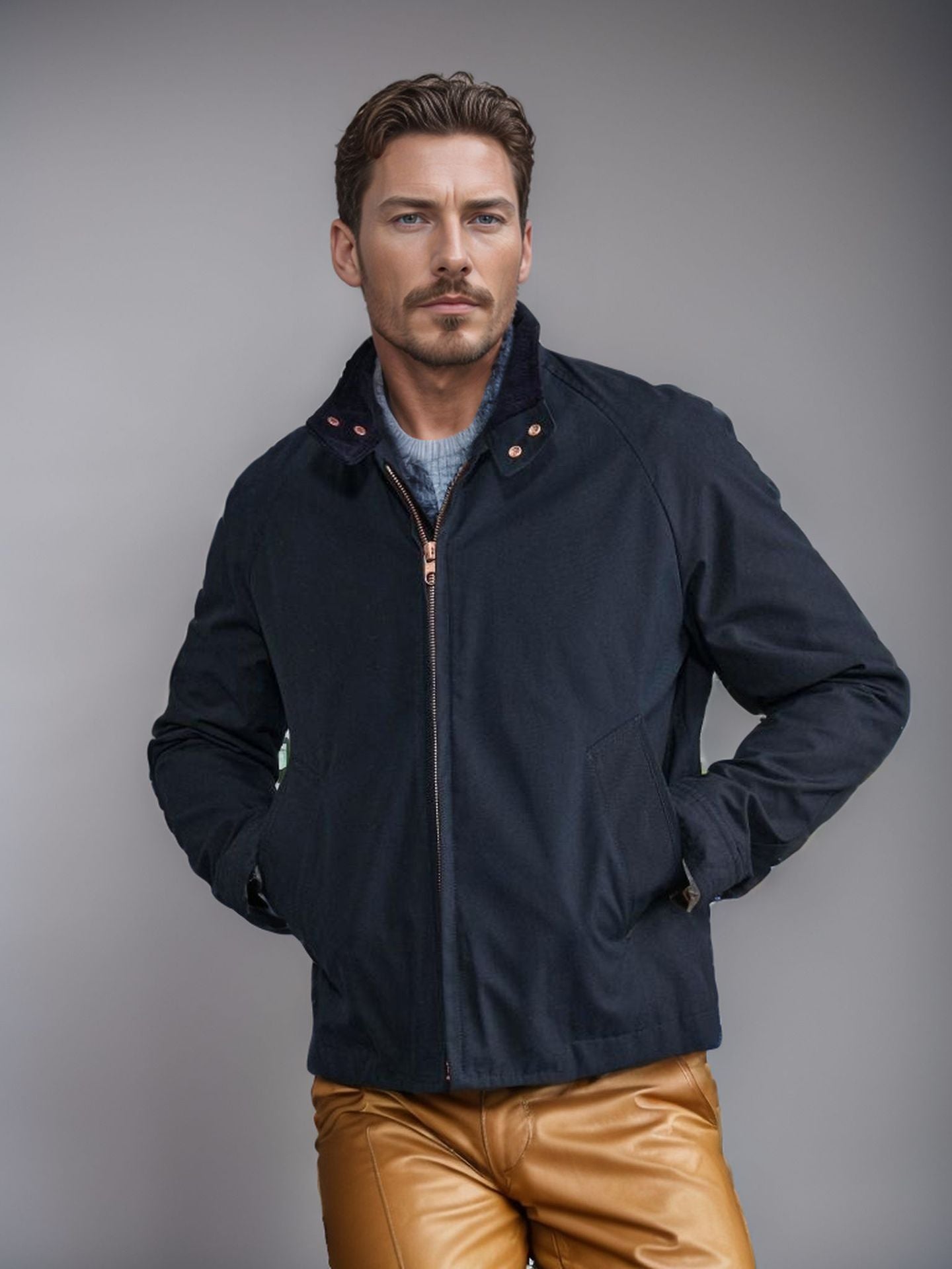 Herren sportliche Utility-Jacke mit wärmendem Innenfutter und stylischem Kragen Stilzeits