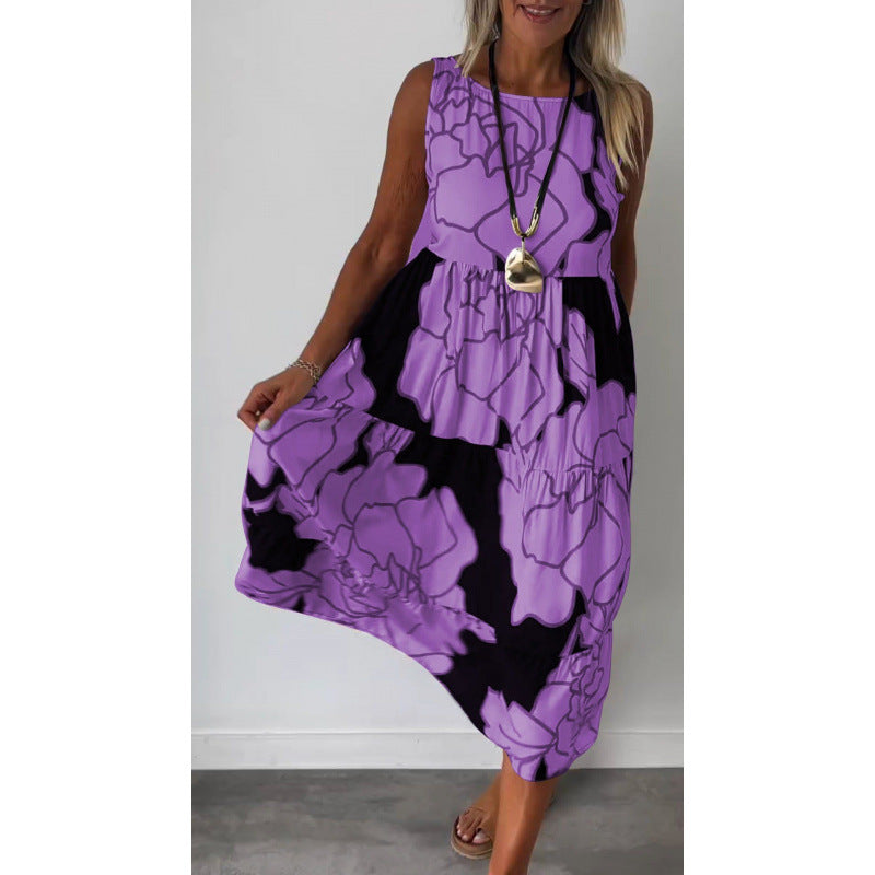 Fudus Modisches Trägerkleid mit Print