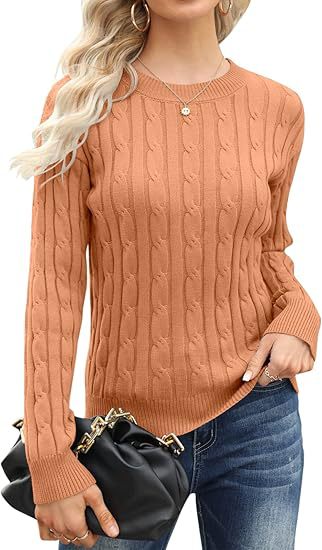 Damen klassischer Strickpullover mit Zopfdesign Stilzeits