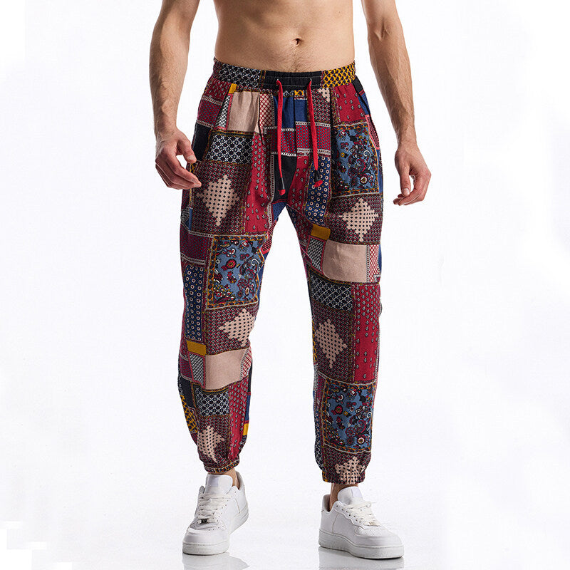 Herren Jogginghose mit modernem Patchwork-Design Stilzeits