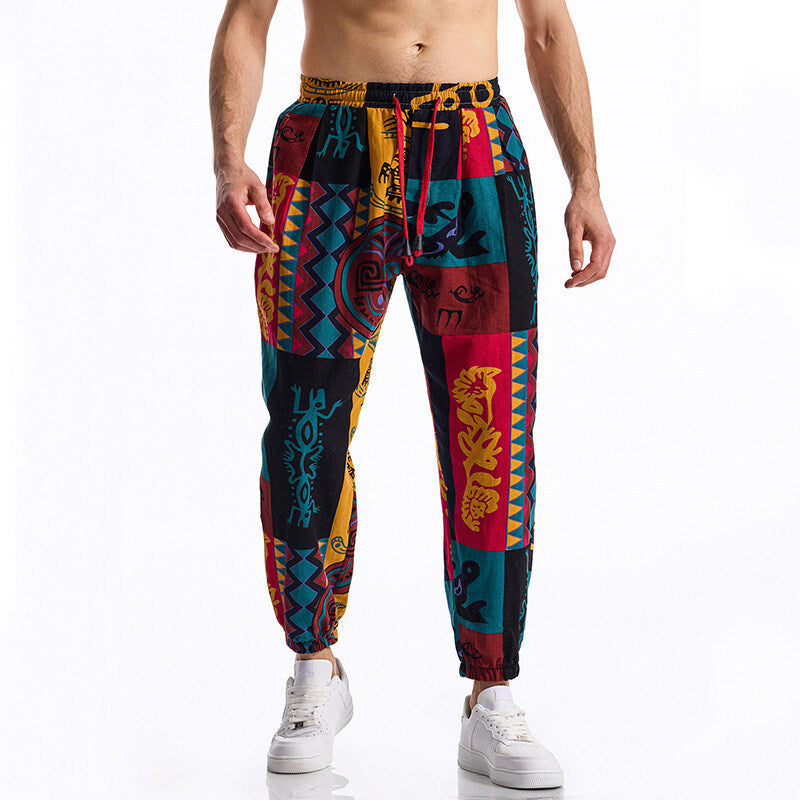 Herren Jogginghose mit modernem Patchwork-Design Stilzeits