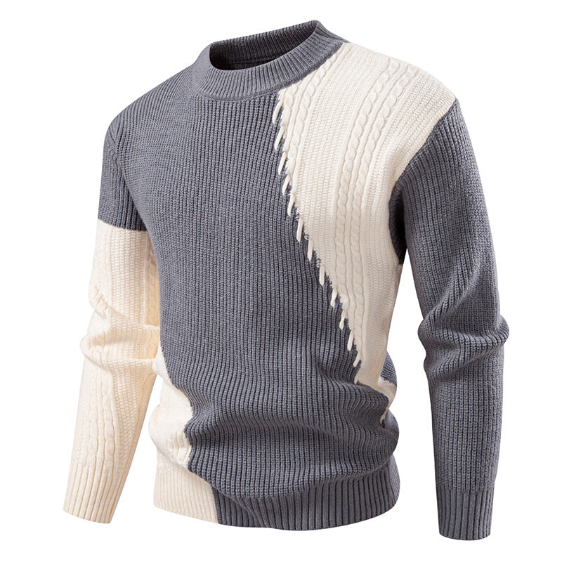 Herren modischer Strickpullover mit einzigartigem Kabeldesign Stilzeits