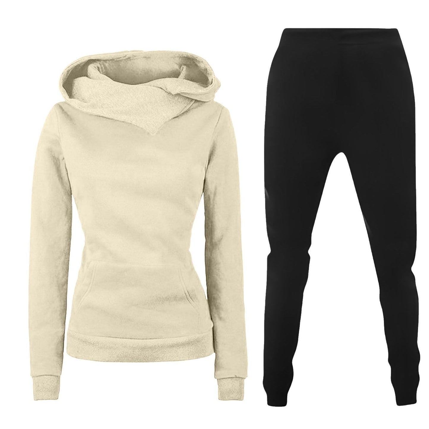 Damen Kapuzenpullover und Sporthose Kombination Stilzeits