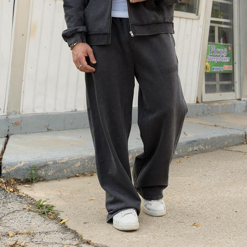 Herren bequeme Freizeithose mit seitlichen Eingrifftaschen und elastischem Bund Stilzeits