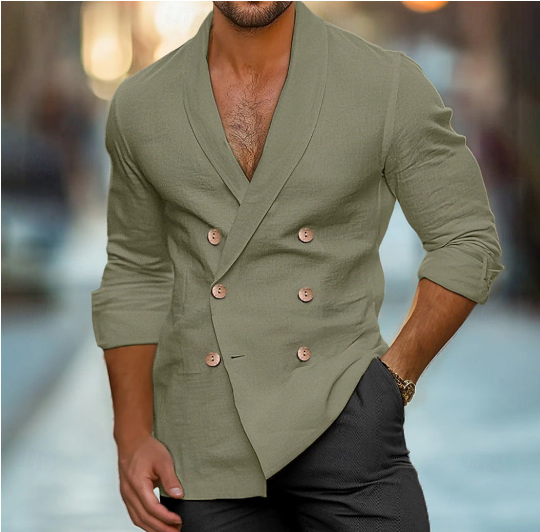 Herren stilvolle und elegante Leinenjacke Stilzeits