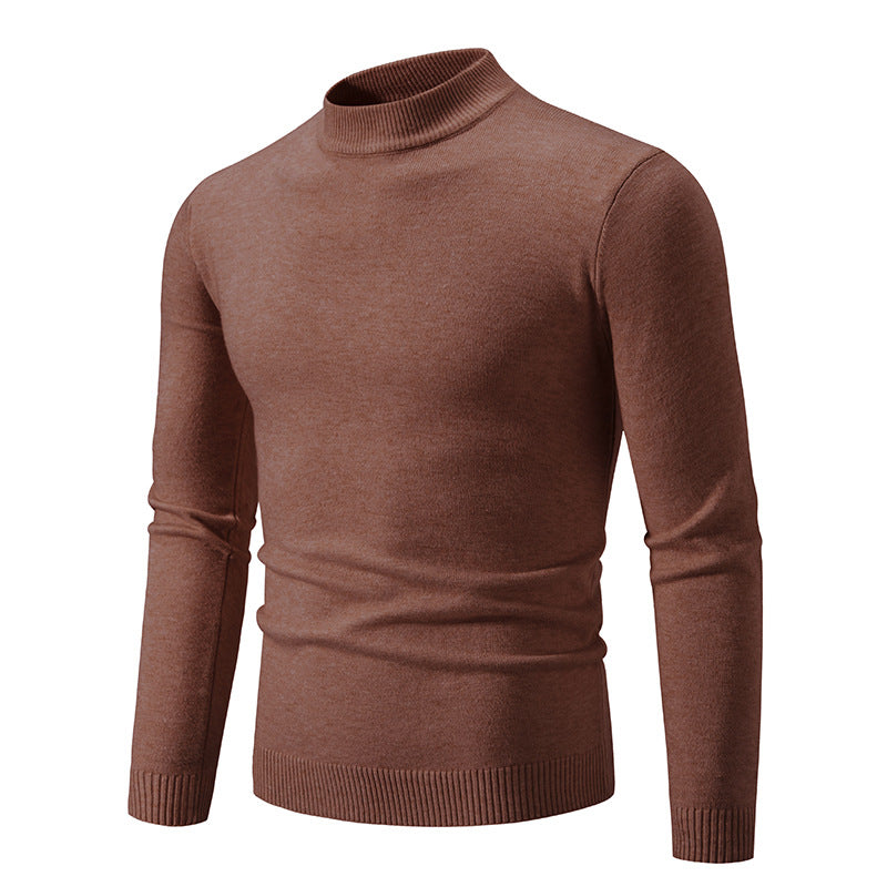 Herren Feinstrickpullover mit hohem Kragen und elastischen Bündchen Stilzeits