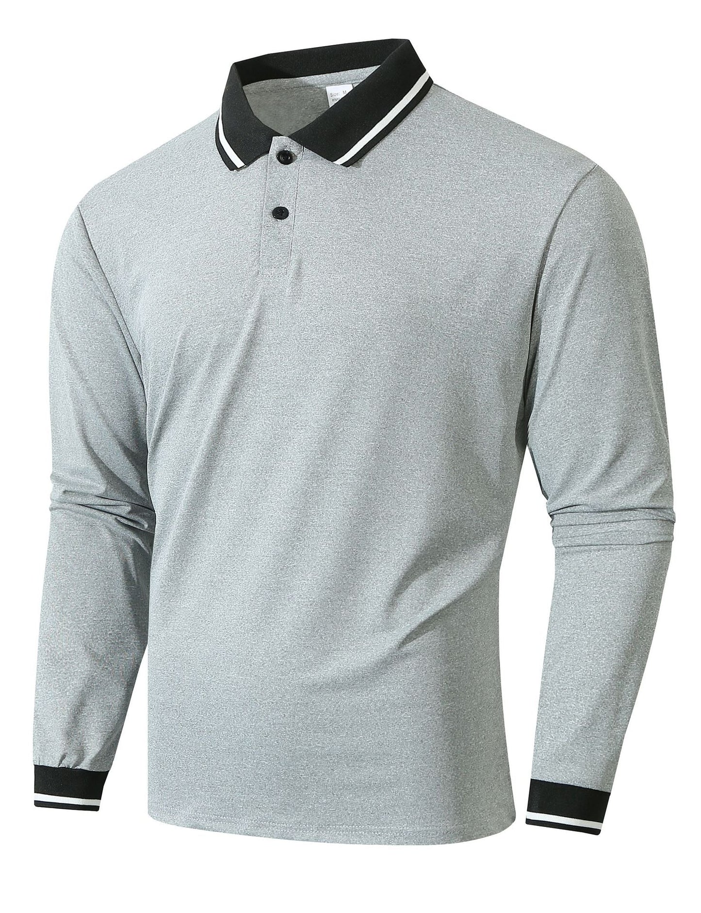 Herren Langarm Poloshirt mit sportlicher Rippstruktur Stilzeits