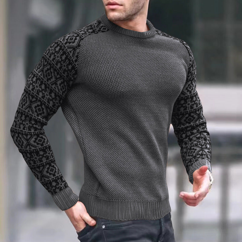 Herren Strickpullover mit grafischem Muster Stilzeits