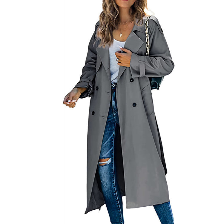 Damen eleganter Trenchcoat Stilzeits