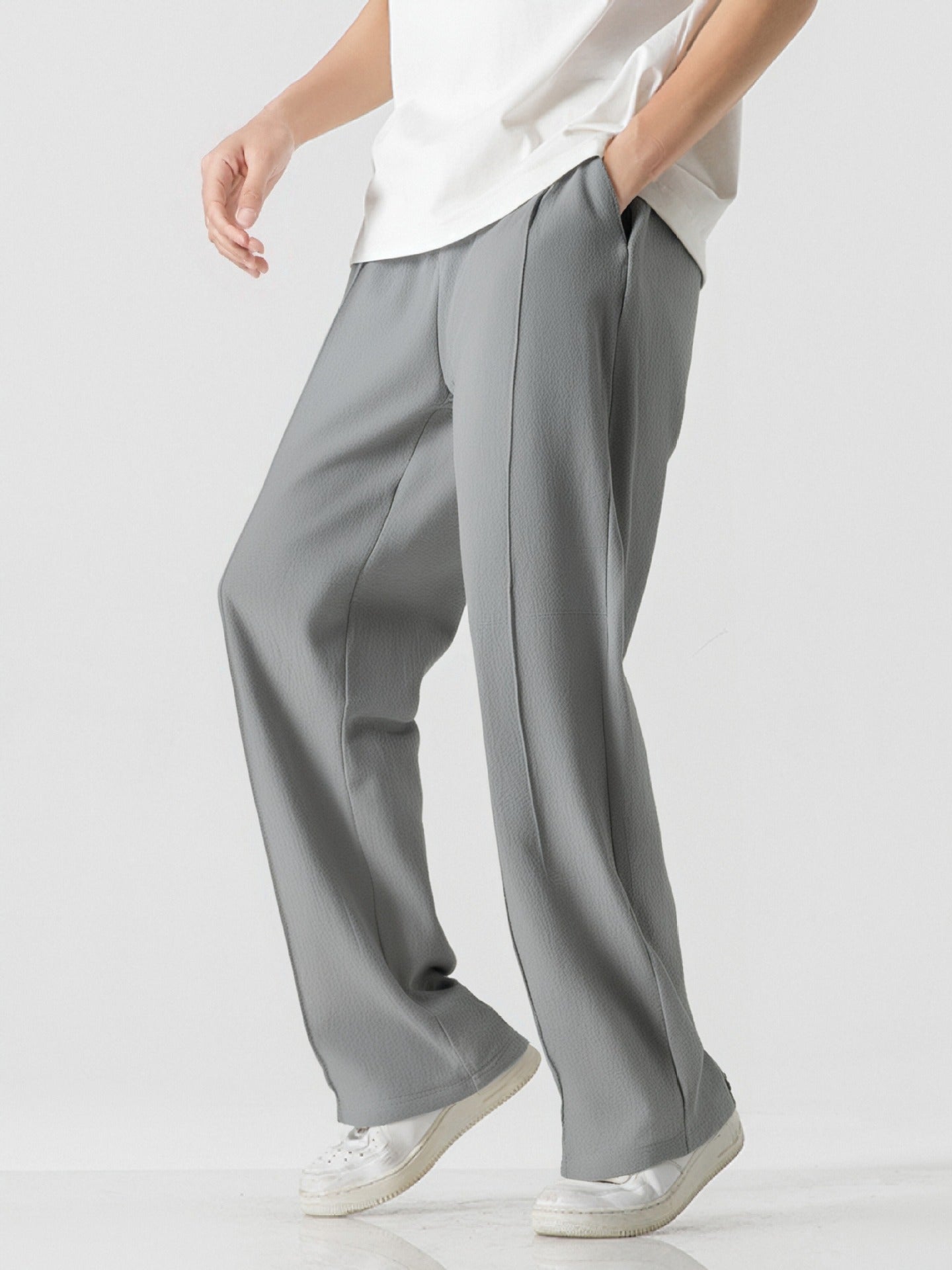 Herren Elegante, weite Freizeithose aus atmungsaktivem Gewebe Stilzeits