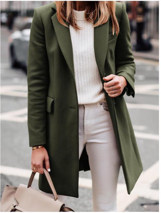 Damen eleganter taillierter Übergangsblazer Stilzeits