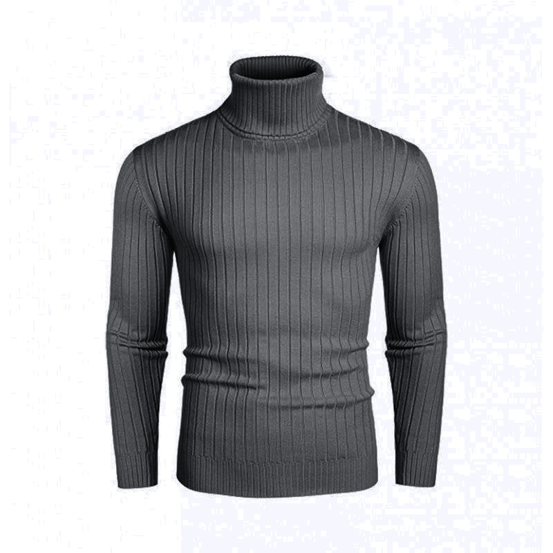 Herren eleganter Rollkragenpullover aus feinem Rippenstrick Stilzeits