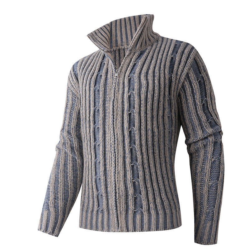 Herren gestreifter Strickpullover Stilzeits