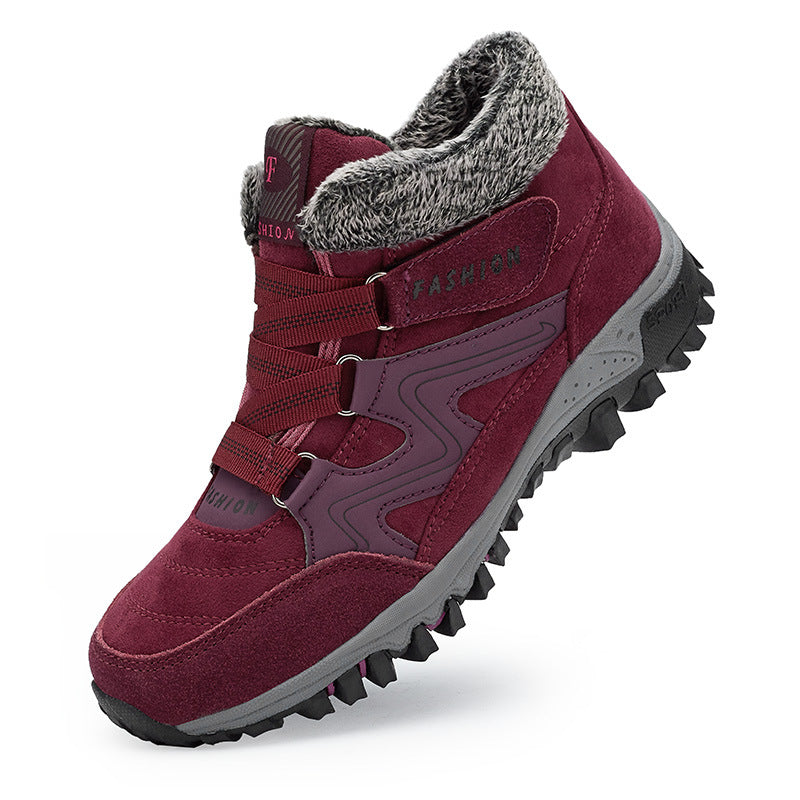 Damen Hochwertige Outdoor-Wanderschuhe mit isoliertem Futter und rutschfester Sohle Stilzeits