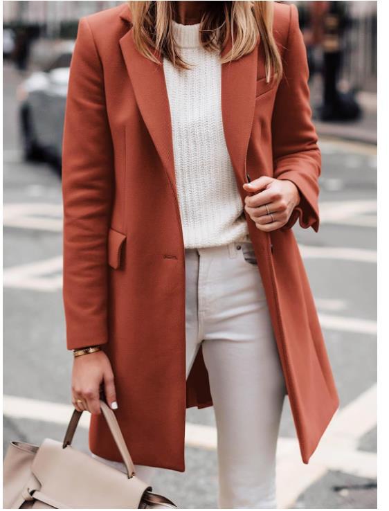 Damen eleganter taillierter Übergangsblazer Stilzeits