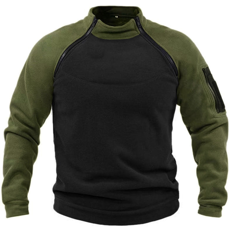 Herren funktioneller Fleece-Pullover mit hohem Kragen Stilzeits