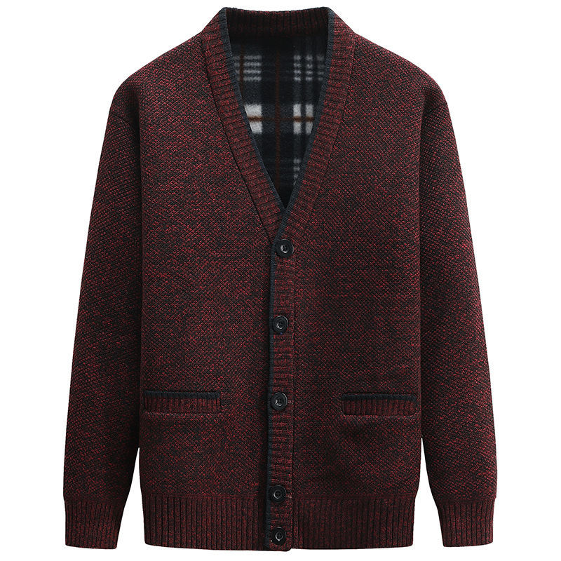 Herren stilvolle Strickjacke mit V-Ausschnitt und liebevollen Details Stilzeits
