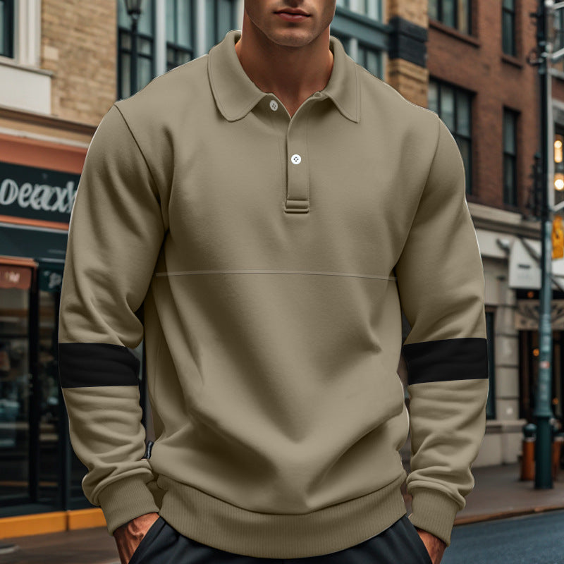 Herren sportlicher Pullover mit modischen Kontraststreifen Stilzeits