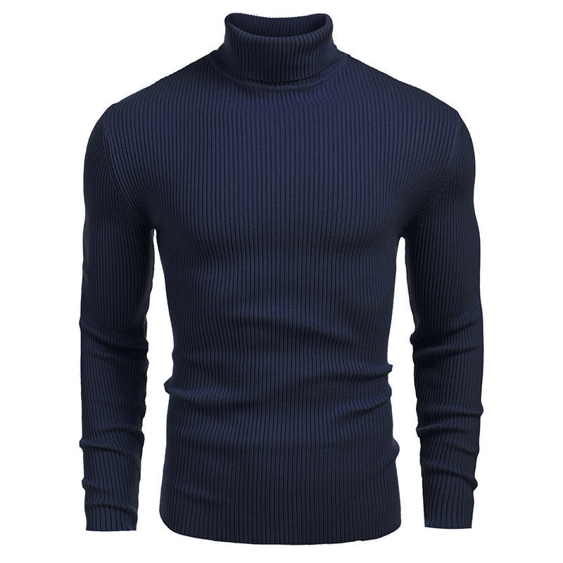 Herren Rollkragenpullover aus feinem Rippstrick Stilzeits