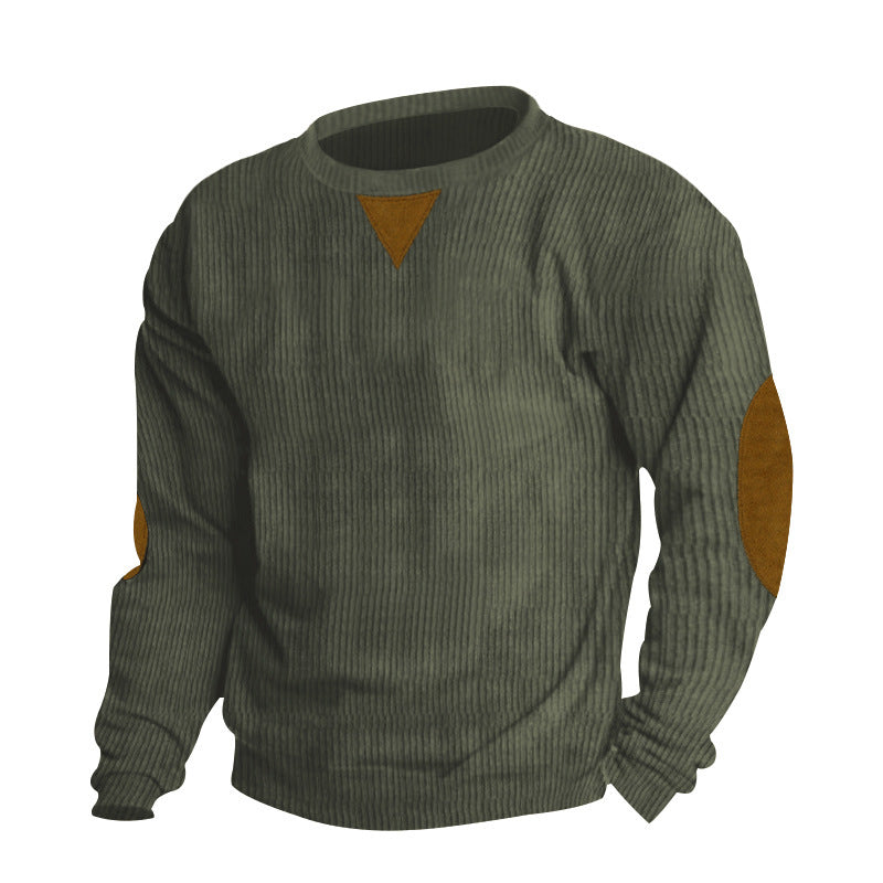 Herren bequemer Strickpullover mit eleganten Ellbogenpatches Stilzeits
