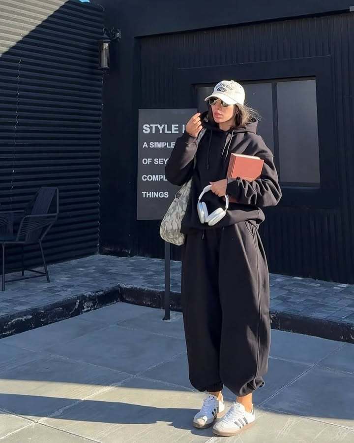 Damen entspannter Oversized Jogginganzug Stilzeits