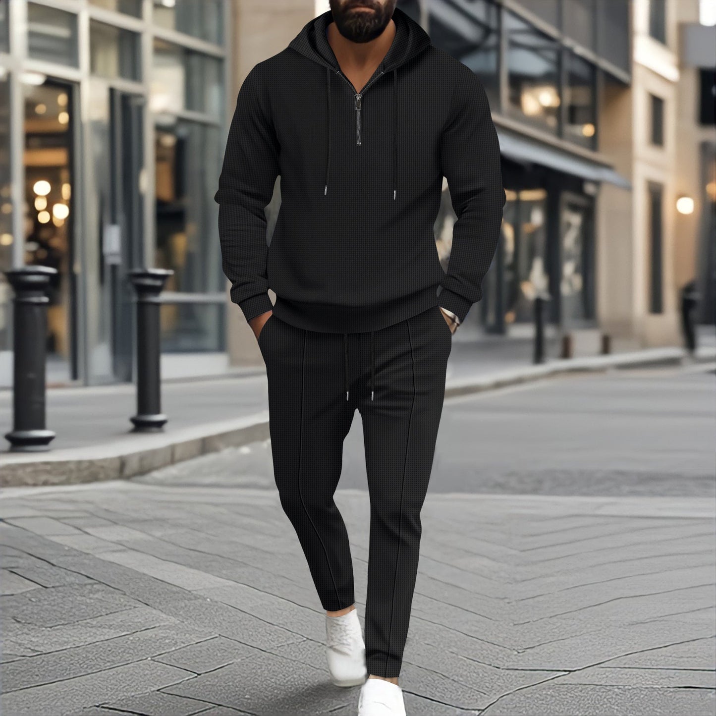 Herren lässiger Hoodie und Jogginghose Set Stilzeits