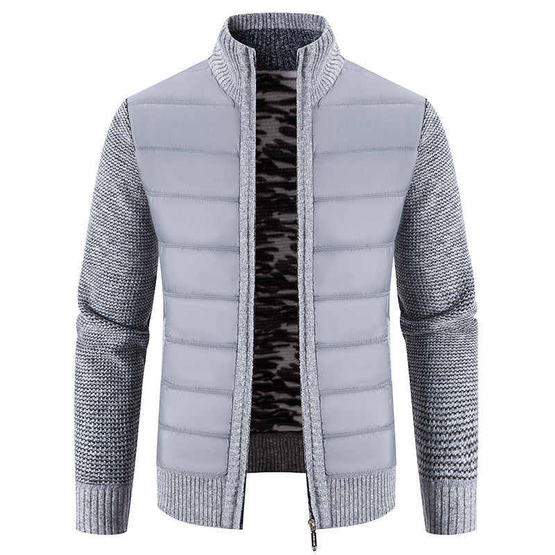 Herren gesteppte Jacke mit modischem Strickarm Stilzeits