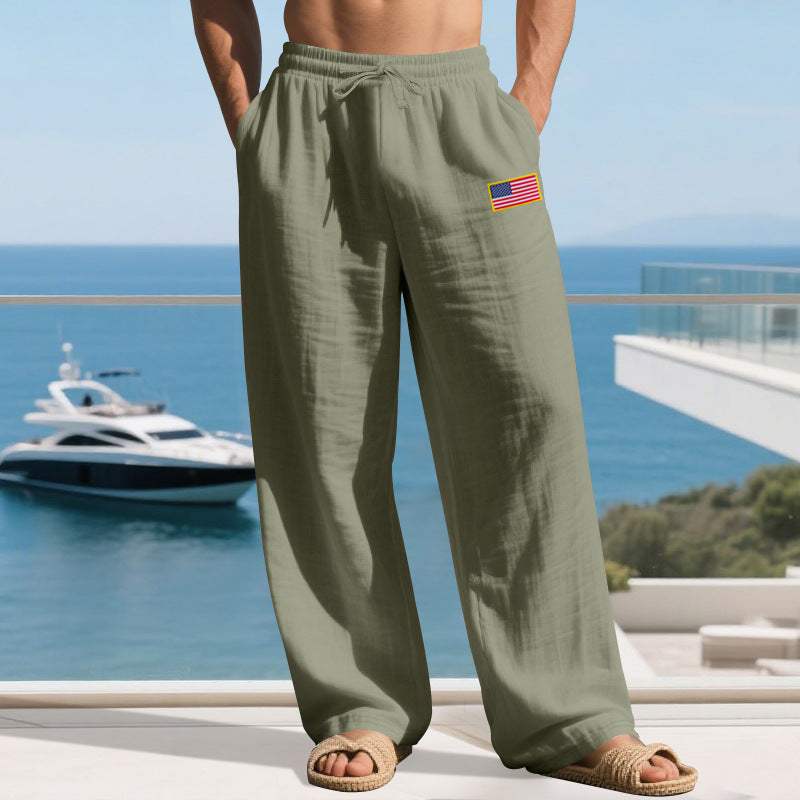 Herren lässige Freizeithose mit elastischem Bund und praktischen Seitentaschen Stilzeits