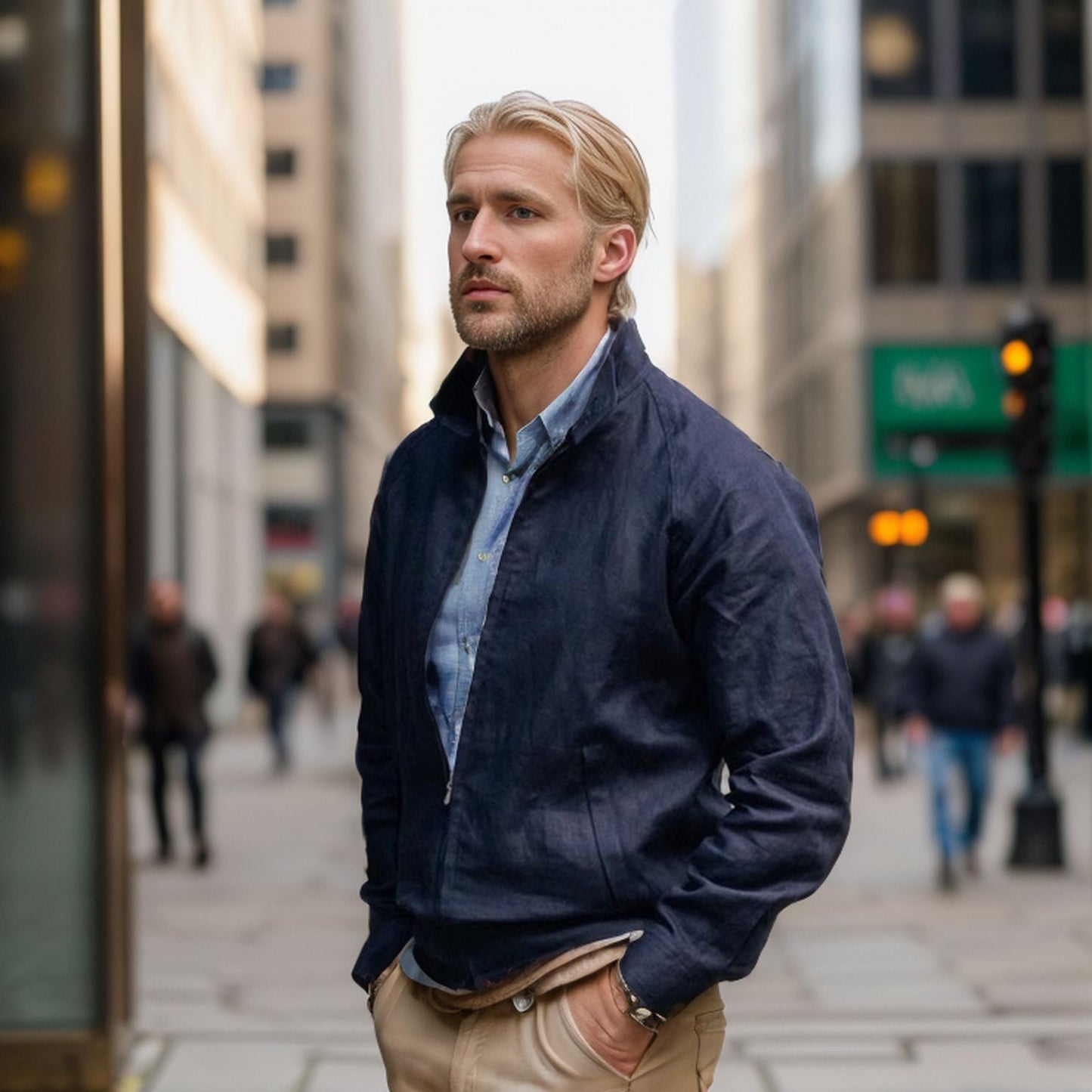 Herren leichte Übergangsjacke Stilzeits