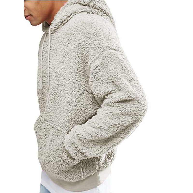 Herren kuschelige Fleece-Hoodie mit hohem Kragen Stilzeits