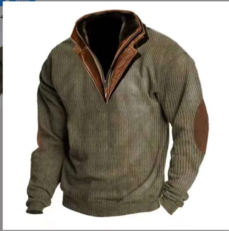 Herren Strickpullover mit details und hohem Kragen Stilzeits