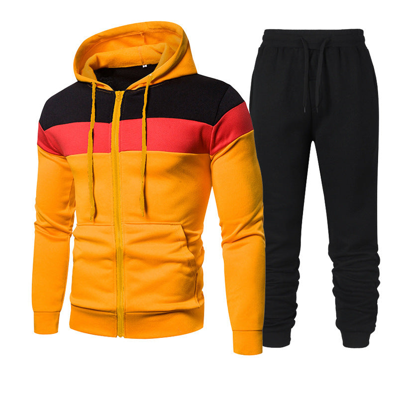 Herren sportliches Freizeit-Set mit modischem Farbblockdesign Stilzeits