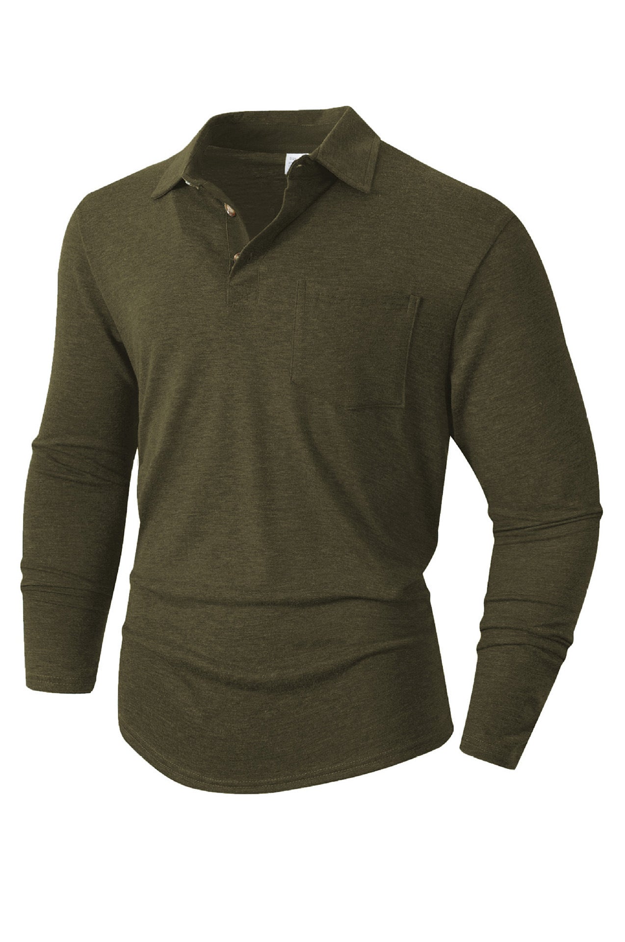 Herren elegantes Langarm Poloshirt mit modernem Kragen und leichtem Stretch Stilzeits