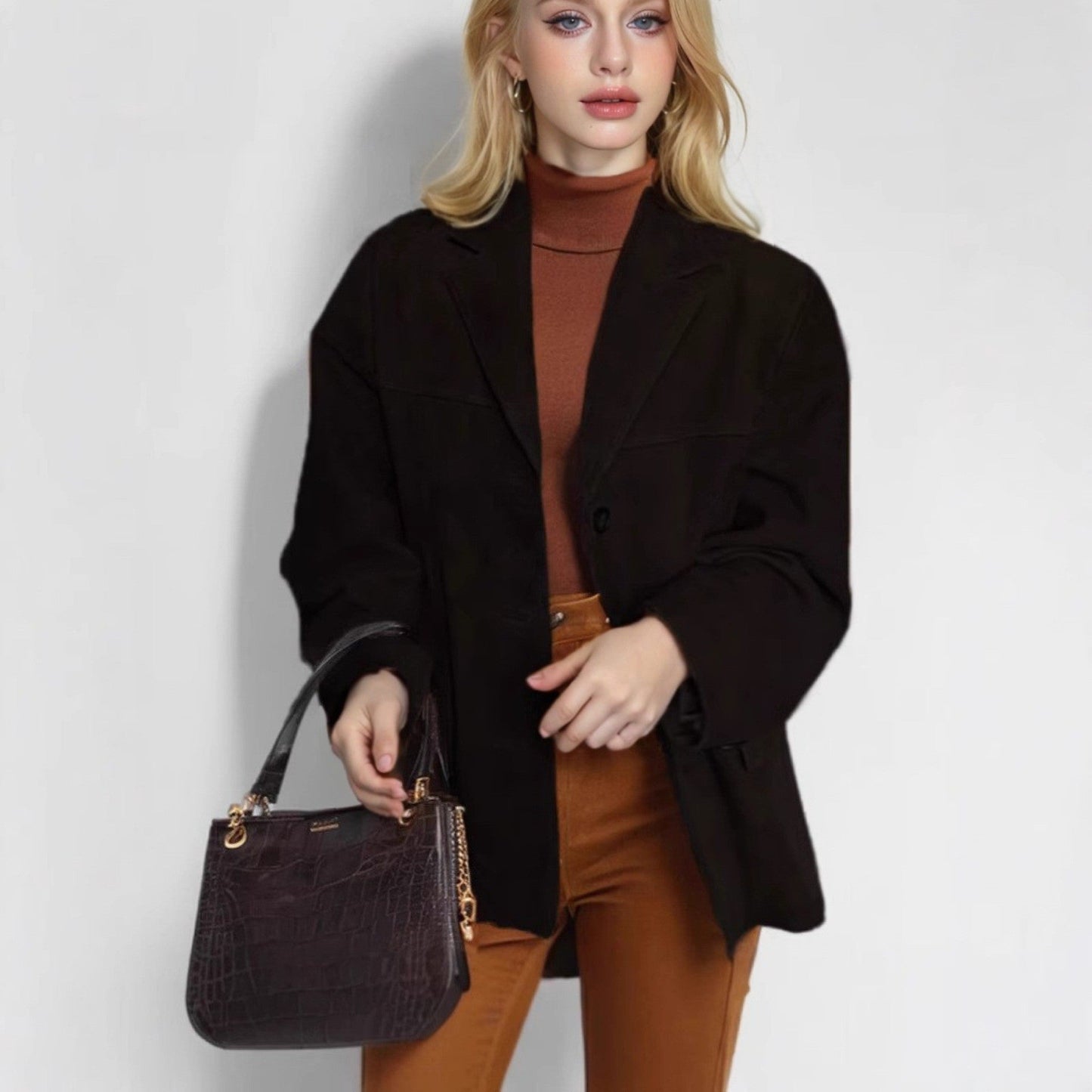 Damen modischer Oversized Blazer Stilzeits