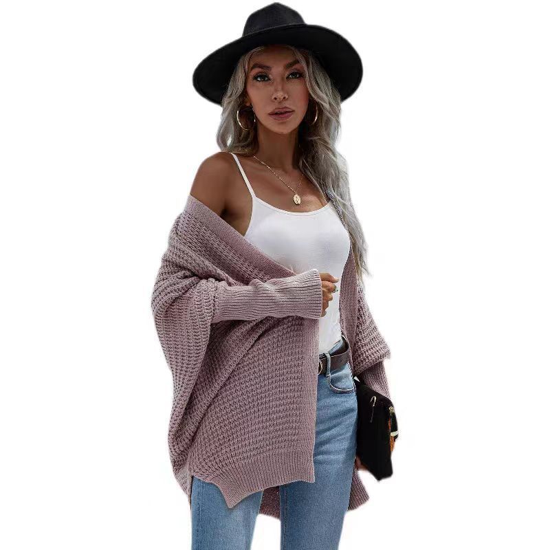 Damen luftige Strickjacke mit offenes Design und feiner Maschenstruktur Stilzeits