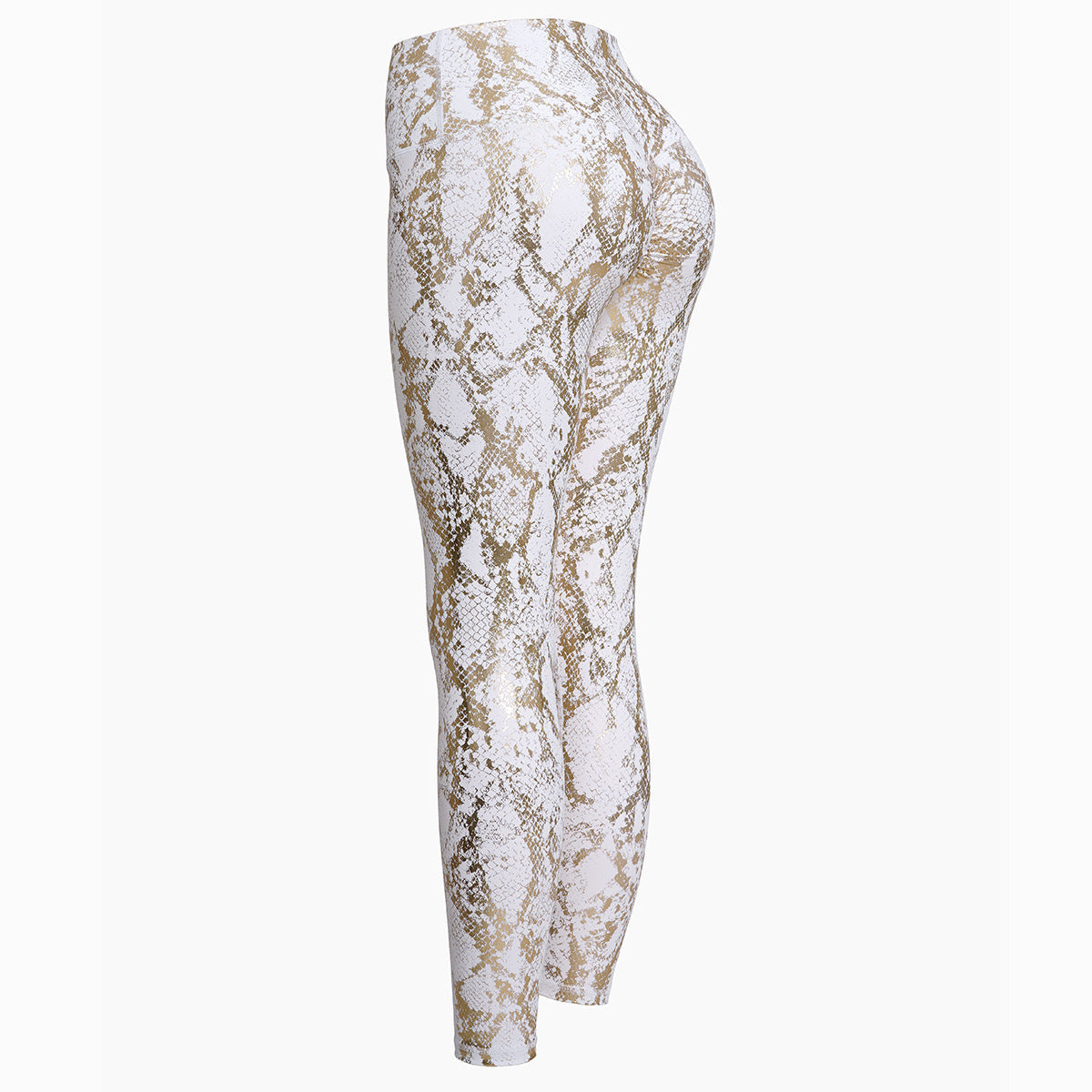 Damen Sportleggings im Schlangenprint mit hohem Bund Stilzeits