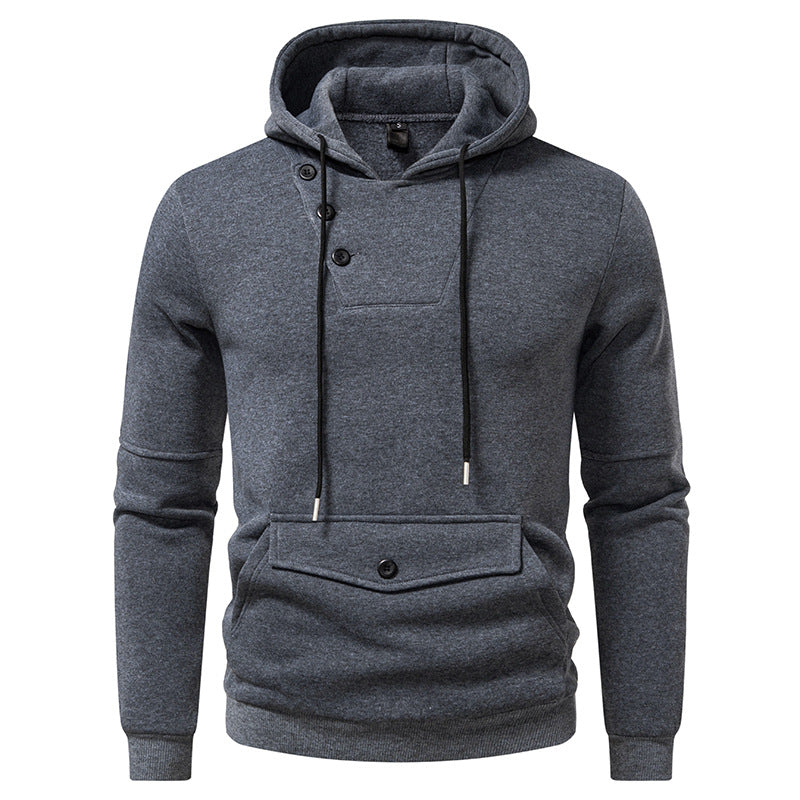 Herren Stylische Kapuzenpullover mit Knopfdetails Stilzeits