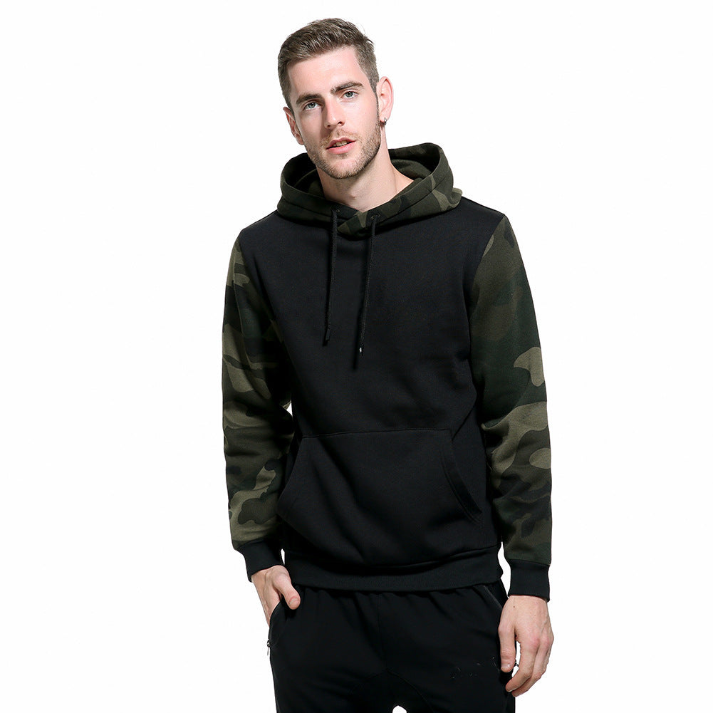 Herren Kapuzenpullover mit modernem Camouflage-Design und praktischen Taschen Stilzeits
