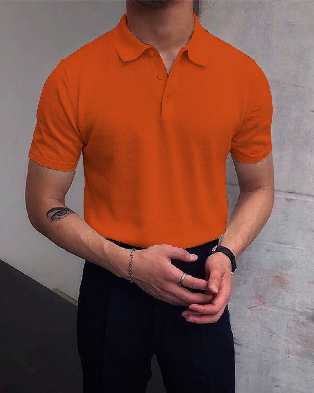 Herren Polo-Shirt aus atmungsaktiver Baumwolle mit elegantem Kragen Stilzeits