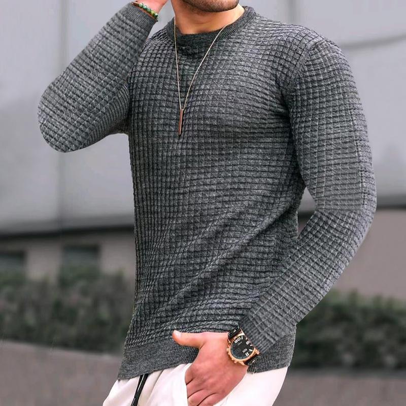 Herren eleganter Strickpullover mit strukturierter Oberfläche Stilzeits