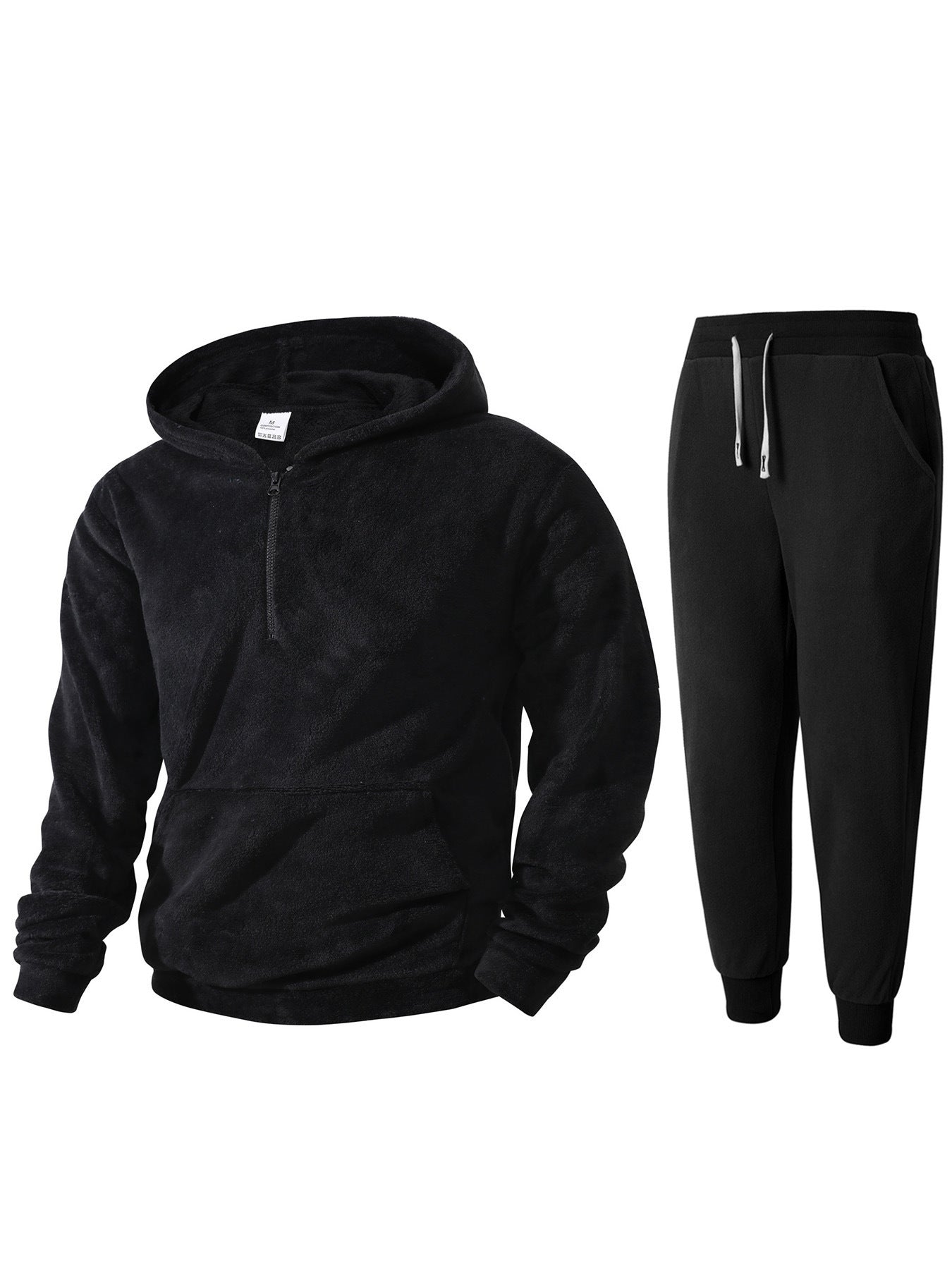 Herren kuscheliges Fleece-Hoodie und Jogginghose Set Stilzeits