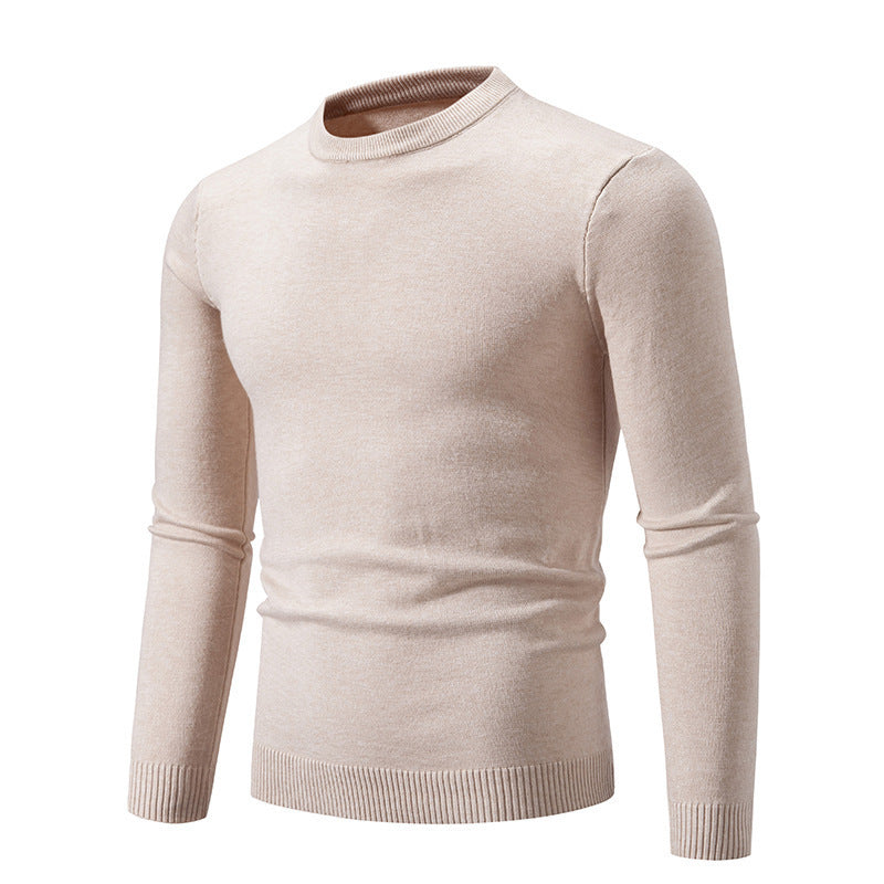 Herren eleganter Rundhals-Pullover aus feiner Baumwolle Stilzeits