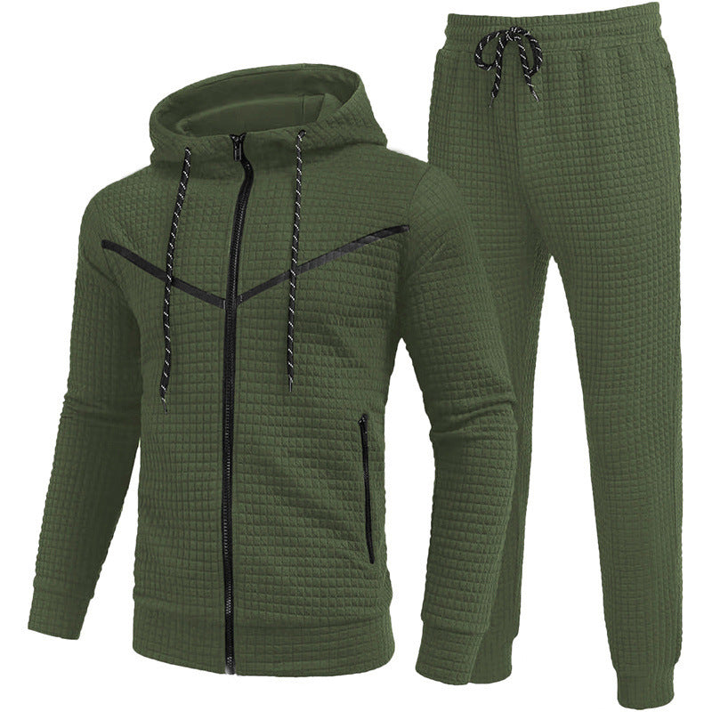 Herren Fleece-Jogginganzug mit strukturiertem Design Stilzeits