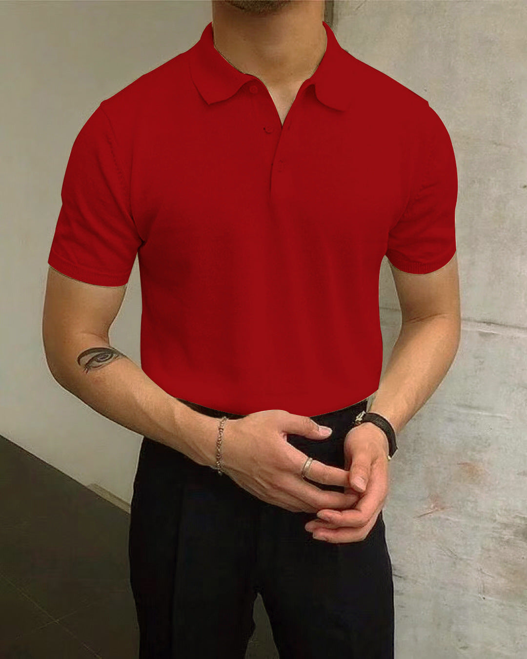 Herren Polo-Shirt aus atmungsaktiver Baumwolle mit elegantem Kragen Stilzeits