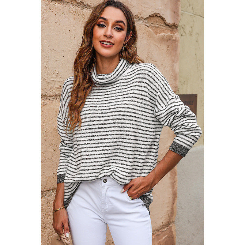 Stilzeits | Wollmischung Damen Rollkragenpullover mit Langen Ärmeln