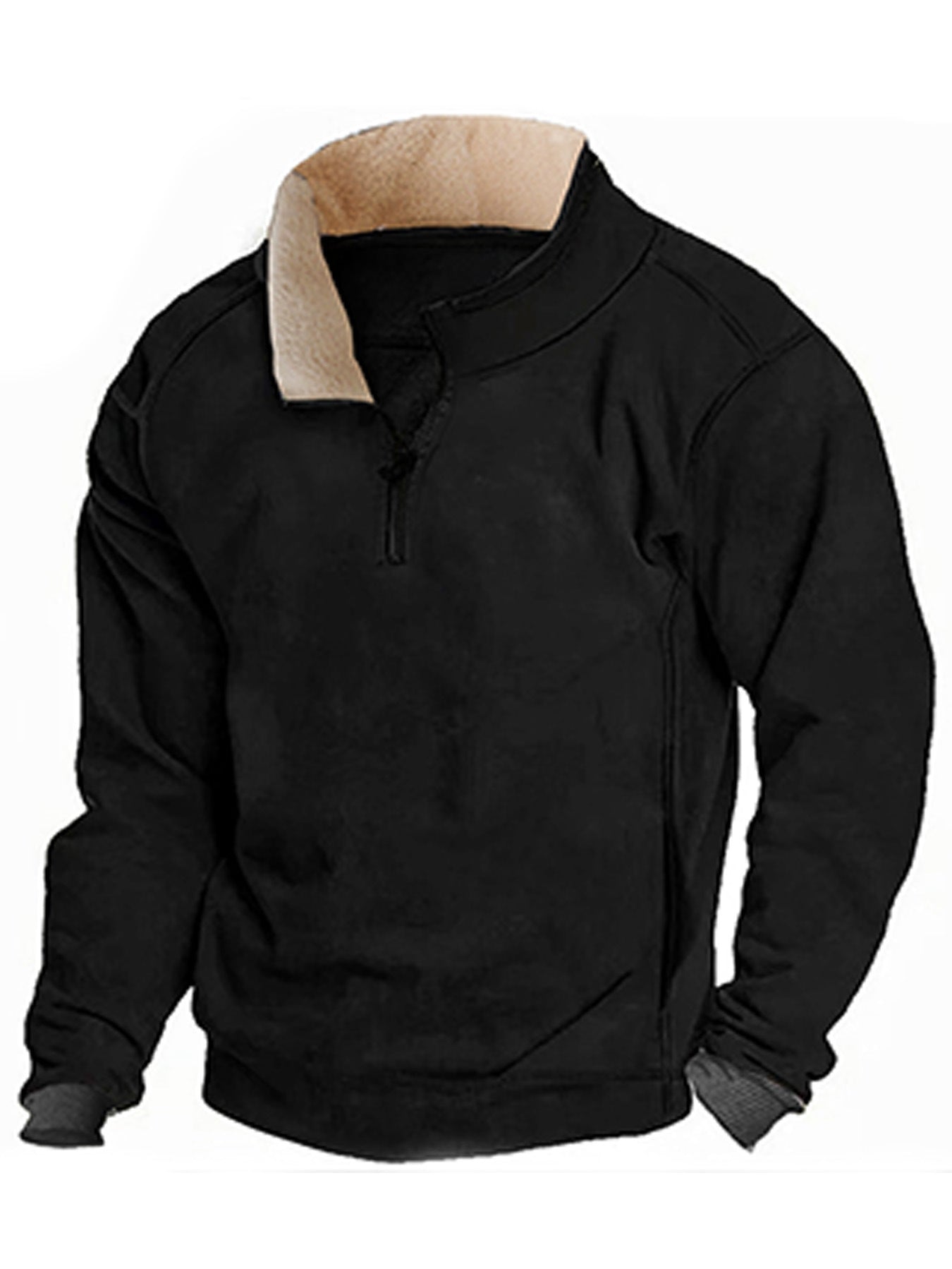 Herren Fleece Sweatshirt mit Stehkragen Stilzeits