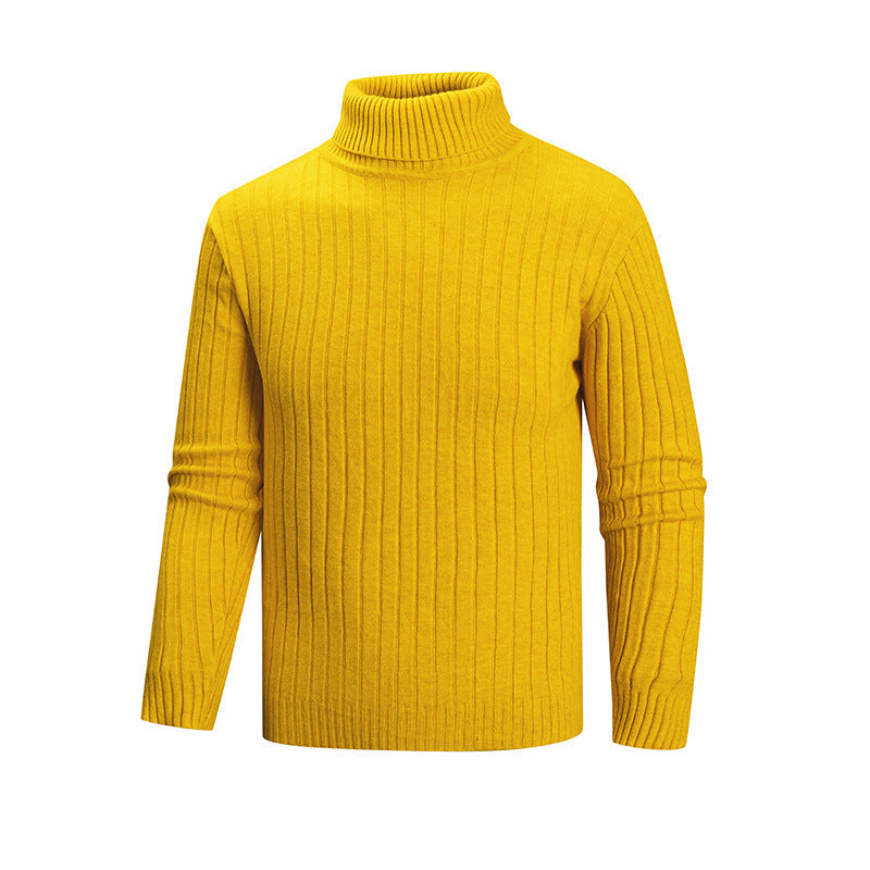 Herren eleganter Pullover mit hohem Kragen und feiner Rippenstruktur Stilzeits