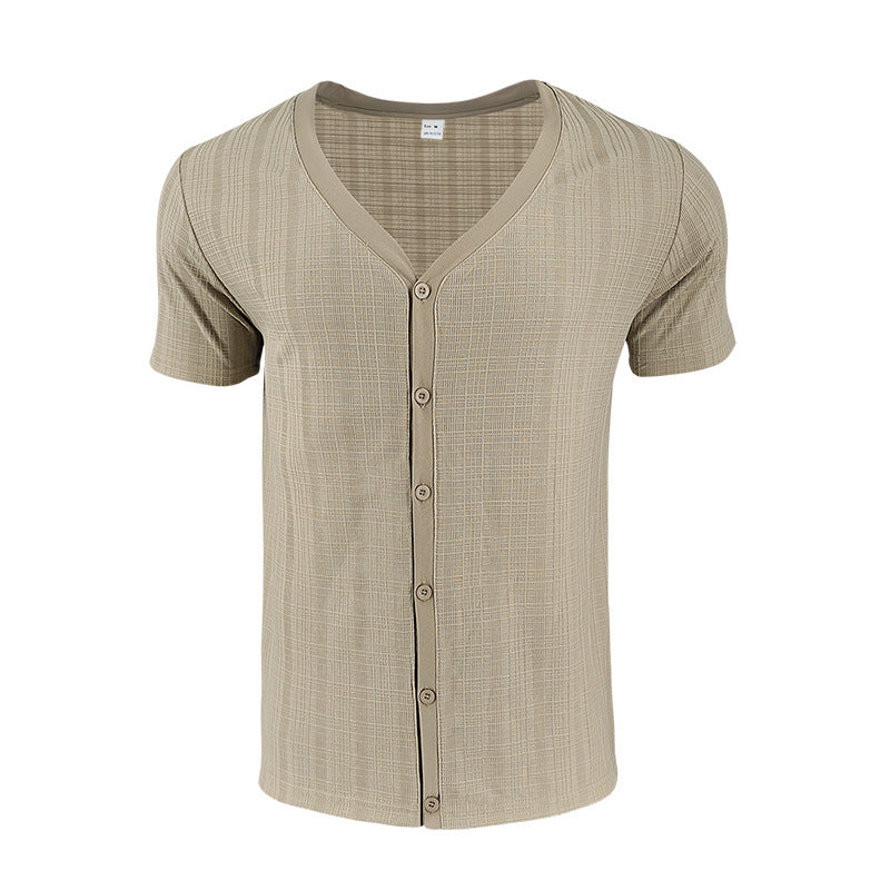 Herren kurzärmliges Hemd mit strukturiertem Design Stilzeits
