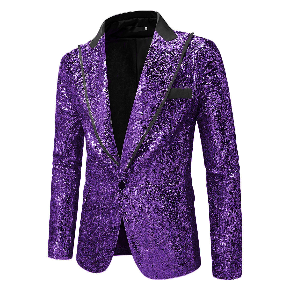 Herren Glitzernder Smokingblazer aus hochwertigem Satin Stilzeits